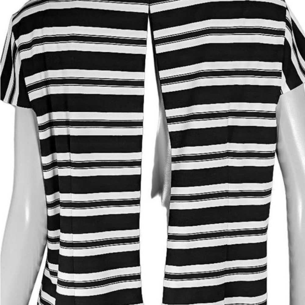 Karl Lagerfeld Paris Directional Stripe Cap Sleeve - Picture 4 of 9